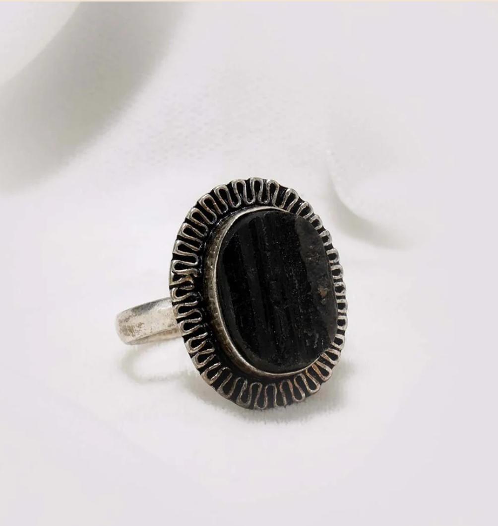 Black Tourmaline Ring