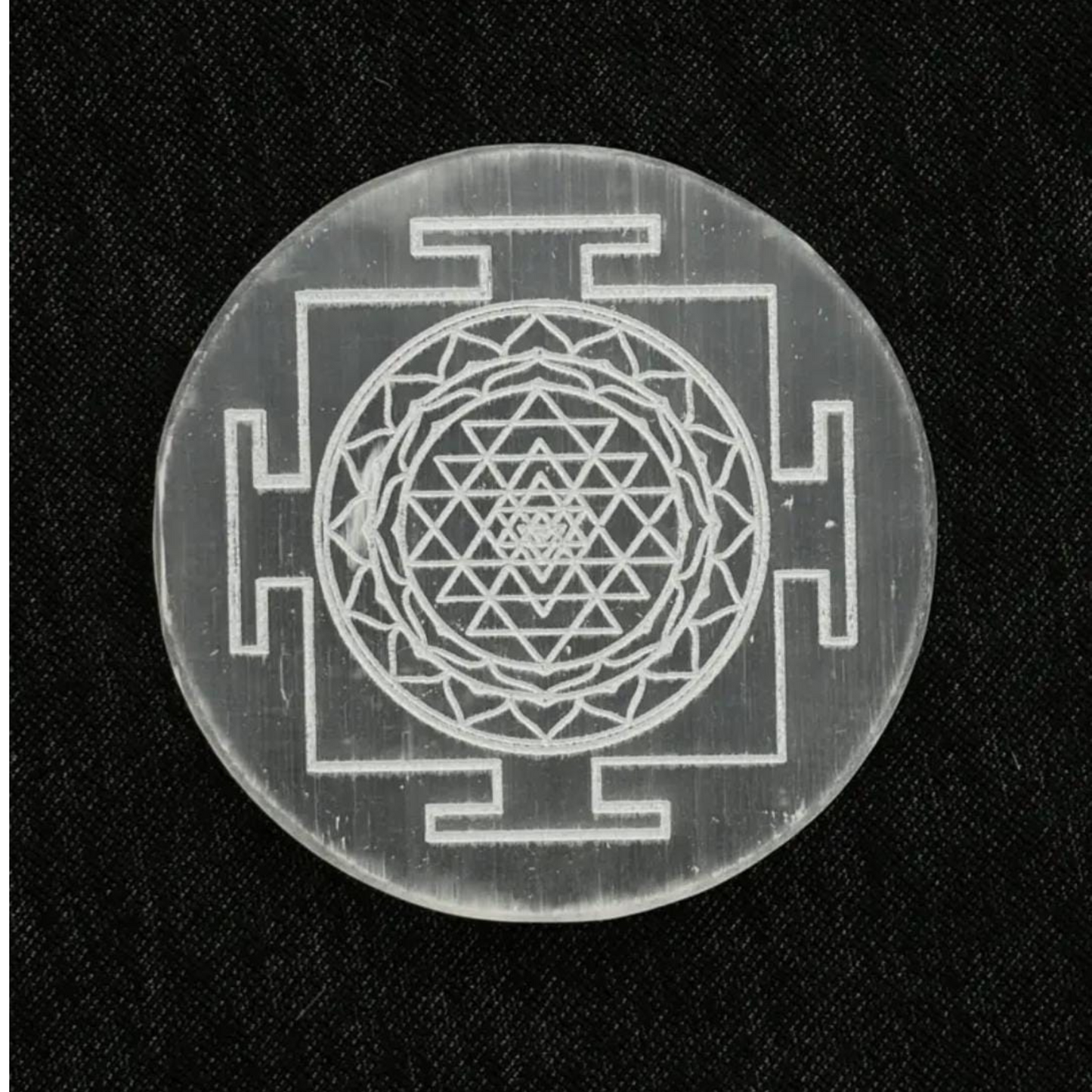 Selenite Plate (Shri Yantra)