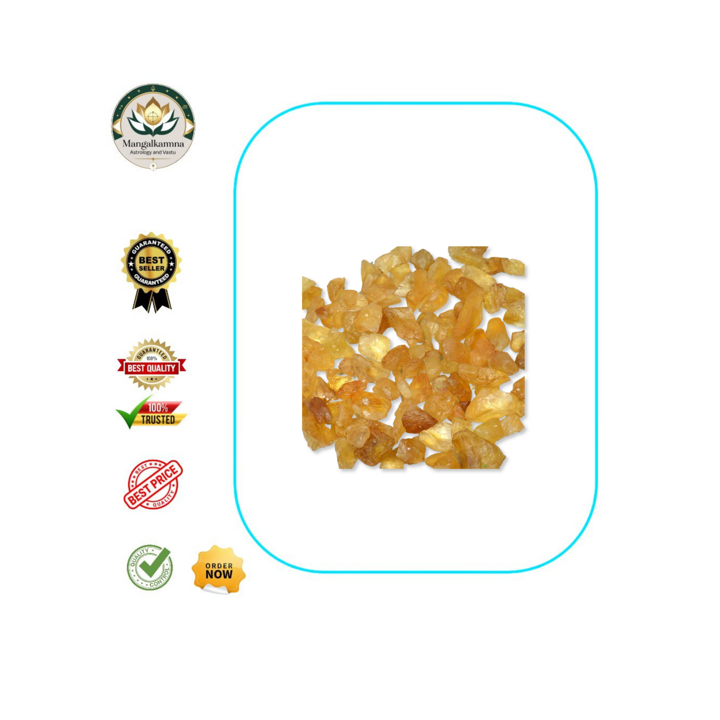 Citrine Raw Piece (natural pointer) (80-100 gms)