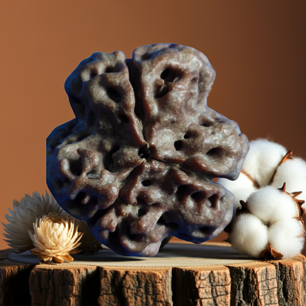TriMukhi Rudraksha, Authentic, Bears three (3) lines, Certified