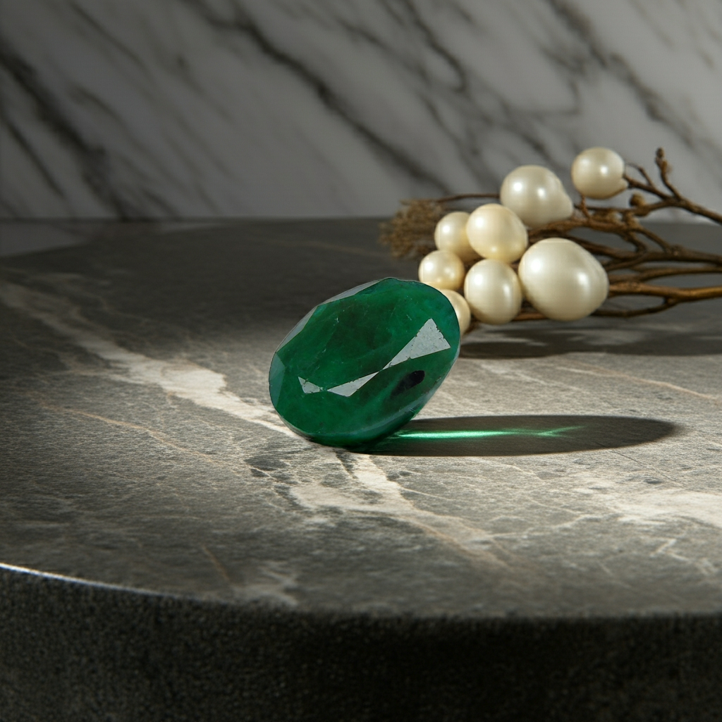 Emerald(Panna)_Sapota: Luster-A:Natural, Certified