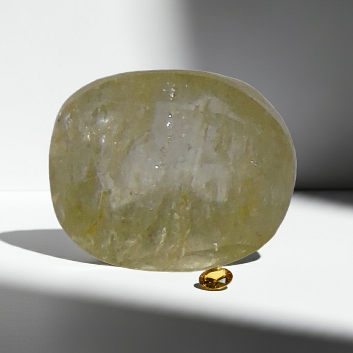 Yellow Sapphire(Pukhraj)_Ceylon: Luster B:Natural, Certified