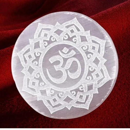Selenite Plate (Shri Yantra)
