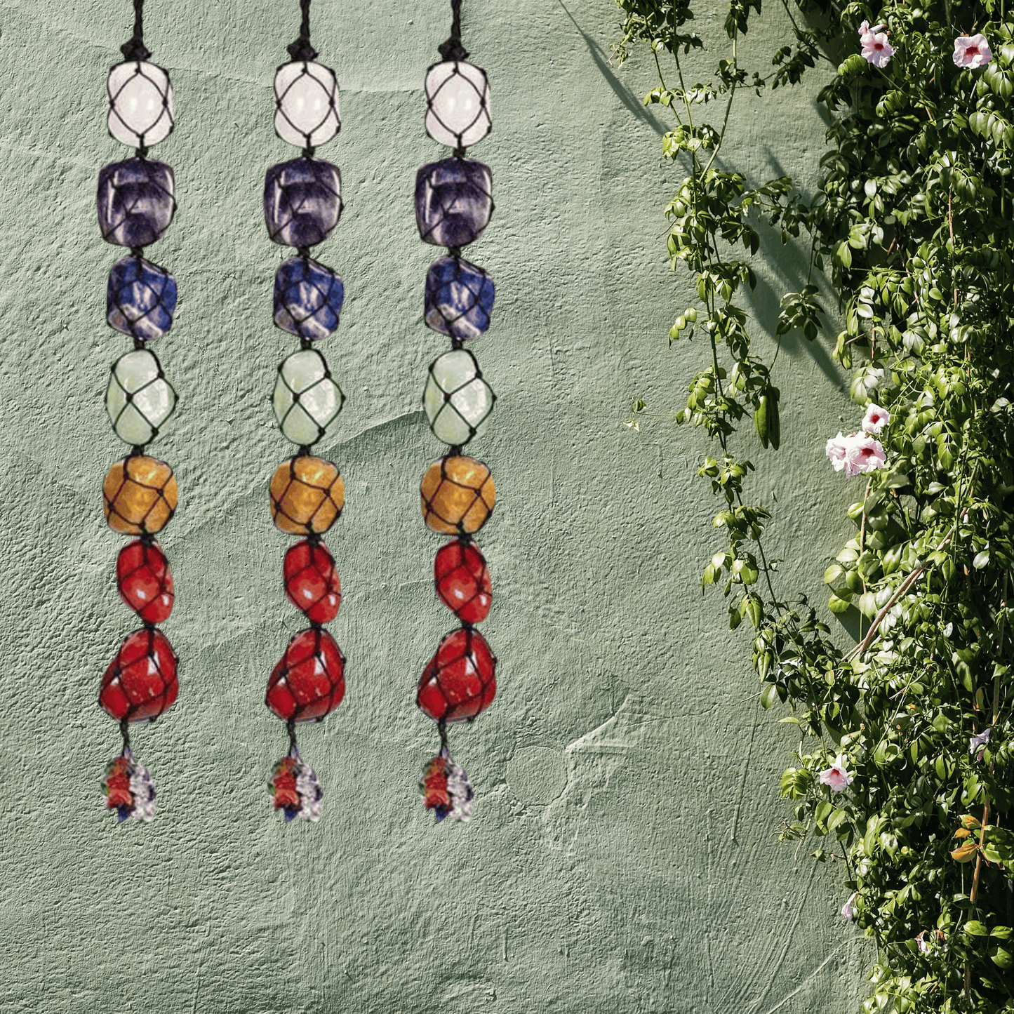 Selenite Seven Chakra Hanger