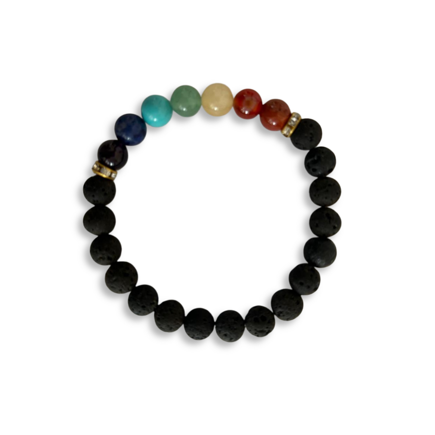 Lava+7Chakra Bracelet