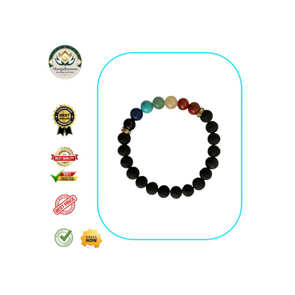 Lava+7Chakra Bracelet