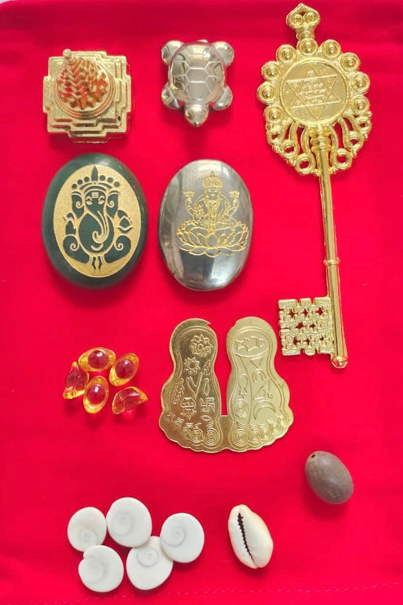 Shree Yantra / Kuber Yantra / Dhan Lakshmi Yantra (Energized) Set