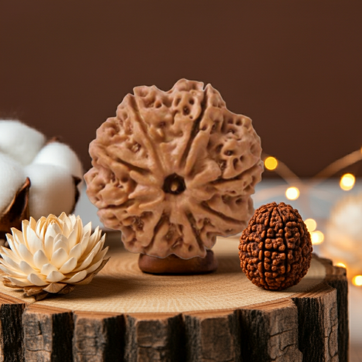 AsthMukhi Rudraksha, Authentic, Bears Seven (8) lines, Certified